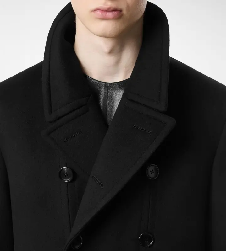 CASHMERE OFFICER COAT BLACK online